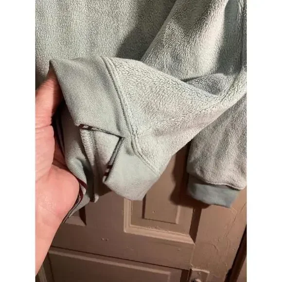 Toad & Co Cozy Mint Green Fleece Pullover Sweatshirt Medium - Picture 9 of 11